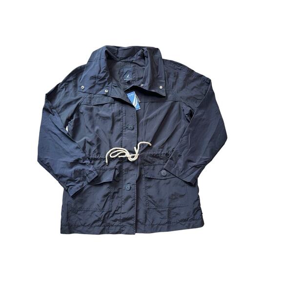NWT - NAUTICA Lightweight full zip Windbreaker/Raincoat/Jacket, XL, Navy Blue - Picture 1 of 12